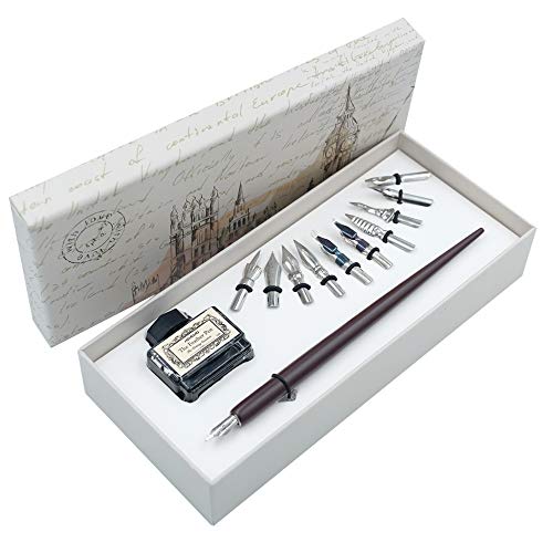 Pluma estilografica Conjunto de Caligrafía con Tinta y 11 Plumillas HO-Q-301 Pluma estilografica Conjunto de Caligrafía con Tinta y 11 Plumillas HO-Q-301