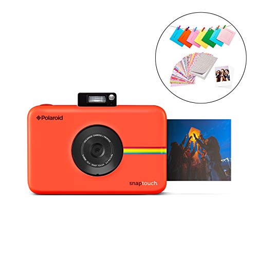 Polaroid Snap Touch 2.0 - Cámara digital portátil instantánea de 13 Mp, Bluetooth, pantalla táctil LCD, tecnología Zink sin tinta y nueva aplicación, copias adhesivas de 5 x 7.6 cm, rojo