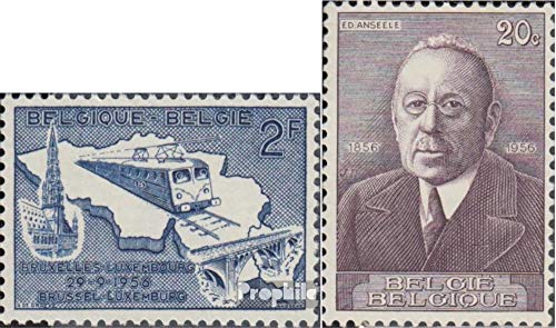 Prophila Collection Bélgica Michel.-No..: 1045,1046 (Completa.edición.) 1956 ferrocarriles, Anseele (Sellos para los coleccionistas) vehículos sobre raíles / funicular