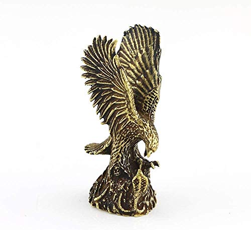 QJL_ANA Latón Antiguo sólido Puro de águila despliega Sus alas, Gran Pantalla, pequeños Adornos, Mini Las Aves, Talla en Miniatura, artesanía