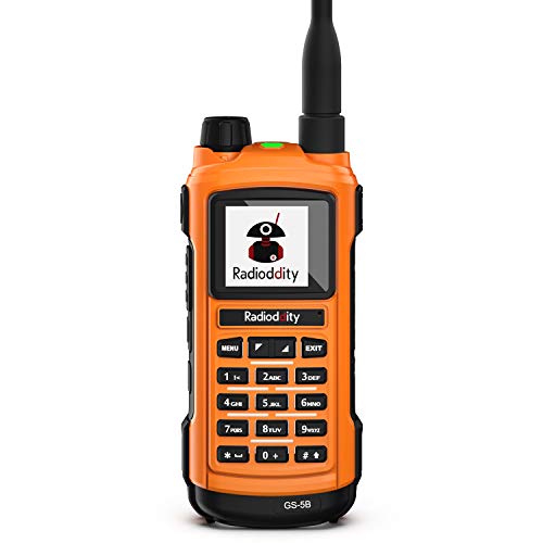 Radiodditty GS-5B Walkie Talkie Profesional Emisoras de Radioaficionado Doble Banda UHF VHF programable por Bluetooth, PTT Dual, Carga por USB