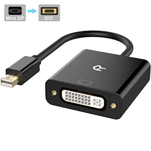 Rankie Adaptador Mini DisplayPort (Mini DP) (Thunderbolt) a DVI, 1080P Convertidor, Negro