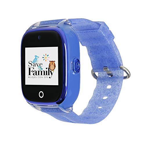 Reloj con GPS para niños SaveFamily Superior acuático con cámara Azul Glitter. Smartwatch con botón SOS, Permite Llamadas y Mensajes. Resistente al Agua Ip67. App Propia SaveFamily. Incluye Cargador Reloj con GPS para niños SaveFamily Superior acuático con cámara Azul Glitter. Smartwatch con botón SOS, Permite Llamadas y Mensajes. Resistente al Agua Ip67. App Propia SaveFamily. Incluye Cargador
