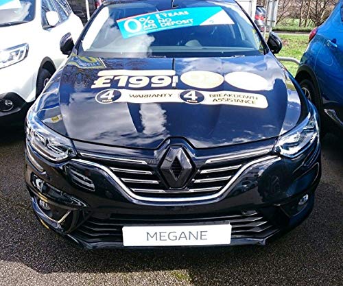 Renault Megane MK4, Rs, Gt (2016-2019 ), Negro Brillante Insignia Cubiertas Delantero y Trasero (para Coches Con Cámara Trasera)