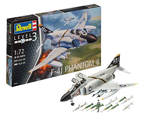 Revell-F-4J Phantom II, Kit de Modelo, Escala 1:72 (3941) (03941), 24,5cm Revell-F-4J Phantom II, Kit de Modelo, Escala 1:72 (3941) (03941), 24,5cm