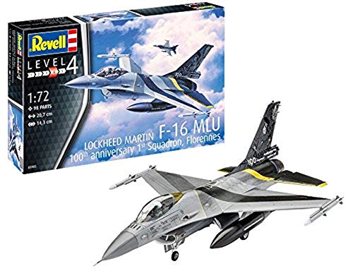 Revell-Monogram-F-16 MLU 100th Anniversary Maqueta Avión, Multicolor, 1:72 Scale (03905) Revell-Monogram-F-16 MLU 100th Anniversary Maqueta Avión, Multicolor, 1:72 Scale (03905)
