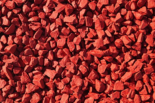 RockinColourTM Piedras decorativas para jardín, color rojo - rosso