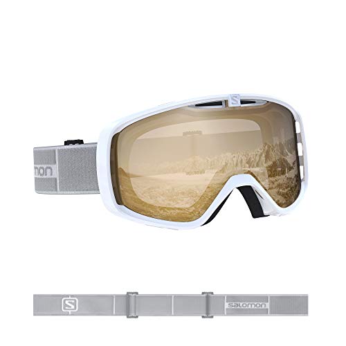 Salomon, Aksium Access, Máscara de esquí unisex, Blanco/Naranja (Universal Tonic), L40846100 Salomon, Aksium Access, Máscara de esquí unisex, Blanco/Naranja (Universal Tonic), L40846100