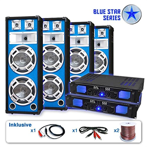 Serie Blue Star Bassveteran Quadro Equipo de sonido profesional 3200W