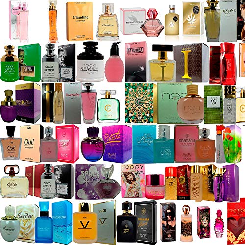 Set de 3 (tres) Perfumes Franceses de Alta Calidad Para Mujer 80 a 100ml cada uno Selección Noche y Día. Envasados en forma Individual