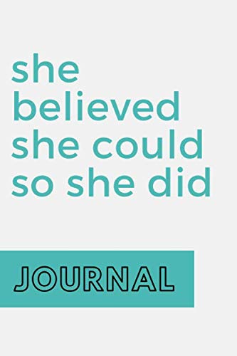 She Believed She Could So She Did: Pink Notebook (Composition Book Journal) (6x 9 Large)