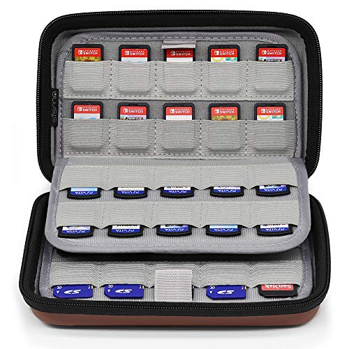 Sisma Estuche de juegos para 80 cartuchos Nintendo Switch PS Vita o Tarjetas SD - Funda cartuchos juego - color marrón Sisma Estuche de juegos para 80 cartuchos Nintendo Switch PS Vita o Tarjetas SD - Funda cartuchos juego - color marrón