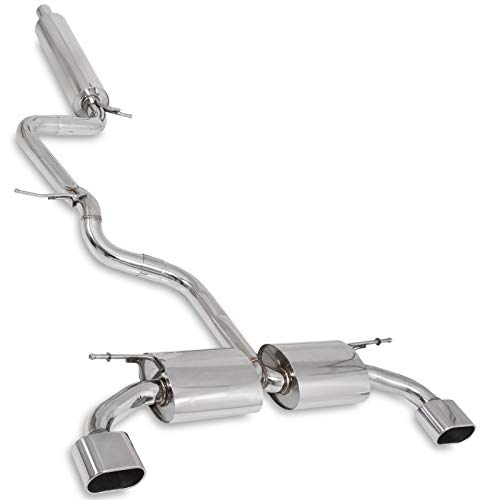 Sistema de escape trasero de acero inoxidable de 6,35 cm Sistema de escape trasero de acero inoxidable de 6,35 cm