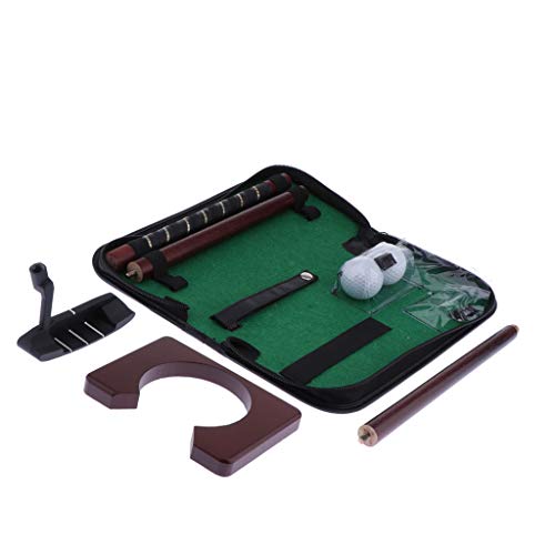 SM SunniMix 1 Juego de Putter de Golf Plegable con Estuche y Bolas/Palo de Golf Desmontable en 3 Secciones para Entrenamiento de Golf, 89 cm