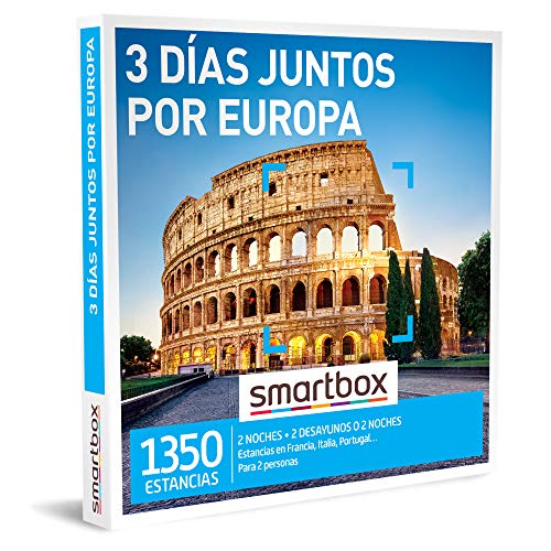 SMARTBOX - Caja Regalo - 3 días Juntos por Europa - Idea de Regalo - 2 Noches con Desayuno o 2 Noches para 2 Personas SMARTBOX - Caja Regalo - 3 días Juntos por Europa - Idea de Regalo - 2 Noches con Desayuno o 2 Noches para 2 Personas