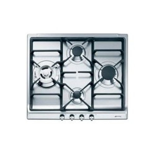 Smeg - Encimera Indep. Smeg Ser60Sgh3, 4 Fuegos, Natural/Butano/Propano, Inox, Autoencendido