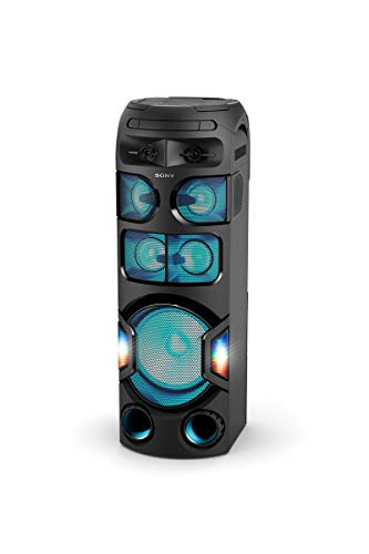 Sony MHC-V82D - Sistema de Audio de Alta Potencia (Bluetooth, Sonido 360 y Graves a Larga Distancia, Luces de Fiesta 360, Control por Voz y Gestos, conectividad con Smartphones, HDMI), Negro