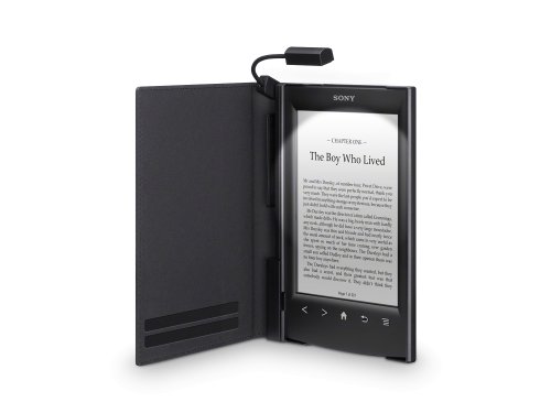 Sony PRSA-CL22 - Tapa protectora con luz para lector de eBook - piel sintética, policarbonato, plástico ABS