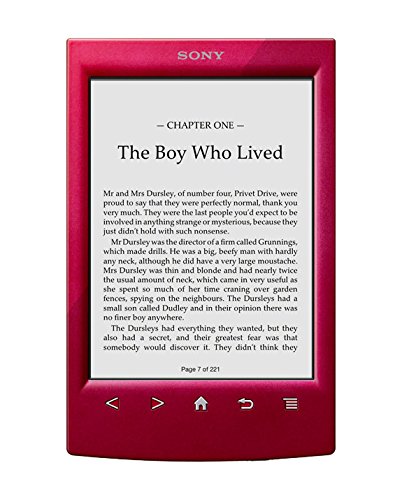 Sony PRST2HRC - Lector de e-Book, WiFi, Color Rojo