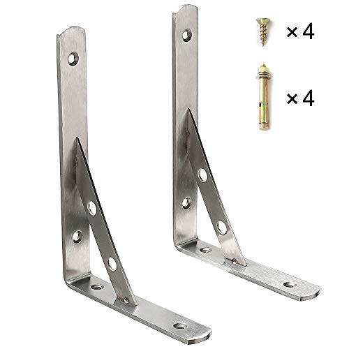 Soporte para Estante - Soporte de Angulo para de Acero Inoxidable, Soporte de Esquina 90 Grados Marco de Pared (2 Pcs, 200 * 140mm) Soporte para Estante - Soporte de Angulo para de Acero Inoxidable, Soporte de Esquina 90 Grados Marco de Pared (2 Pcs, 200 * 140mm)