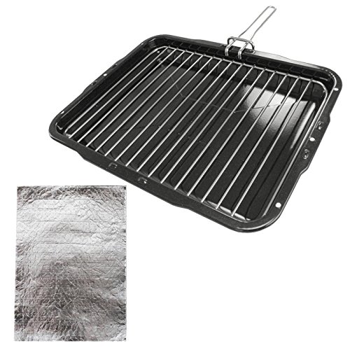 Spares2go Grill Pan + protectora grasa bandeja almohadillas para Belling estufas nuevo mundo horno cocina (386 mm X 300 mm) Spares2go Grill Pan + protectora grasa bandeja almohadillas para Belling estufas nuevo mundo horno cocina (386 mm X 300 mm)