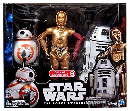 Star Wars B Force Awakens 12 "Droid 3 Pack C-3PO,BB-8,RO-4LO Figura Exclusiva
