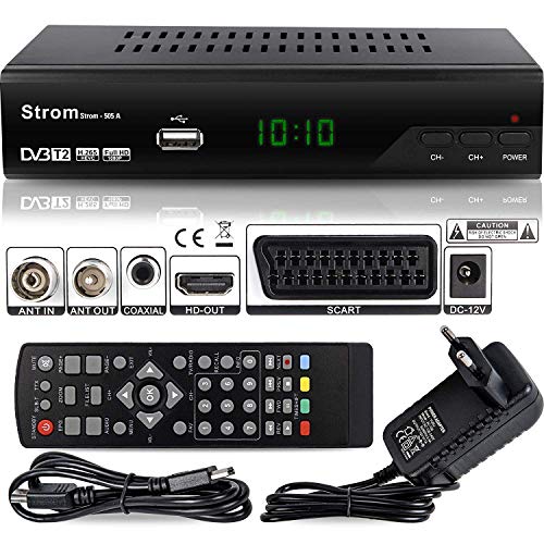 Strom 505 Decodificador HD TDT –  / HDMI et Scart / H.264 / H.265 HEVC / DVBT - T2 / MPEG2 / MPEG4