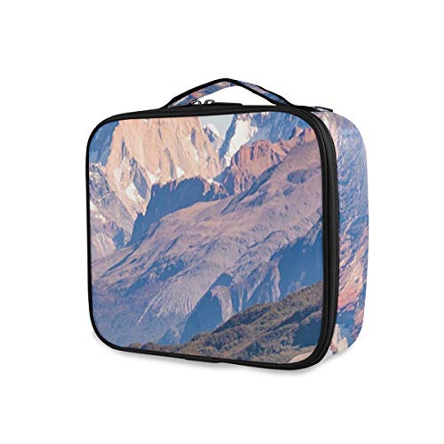 SUGARHE Vista del Paisaje Junto al Lago de Fitz Roy y Poincenot Mountains Región de la Patagonia,Neceser Maquillaje,Bolsa Cosméticos Organizador Brochas Maquillaje Estuches Portátil SUGARHE Vista del Paisaje Junto al Lago de Fitz Roy y Poincenot Mountains Región de la Patagonia,Neceser Maquillaje,Bolsa Cosméticos Organizador Brochas Maquillaje Estuches Portátil
