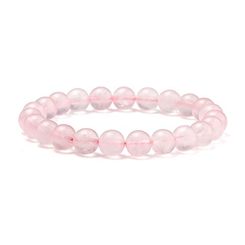 SUNNYCLUE Natural auténtica Piedras Preciosas Perlas de Cuarzo Rosa Pulsera elástica Cuentas Redondas de 8 mm de Alrededor de 7"Unisex SUNNYCLUE Natural auténtica Piedras Preciosas Perlas de Cuarzo Rosa Pulsera elástica Cuentas Redondas de 8 mm de Alrededor de 7"Unisex