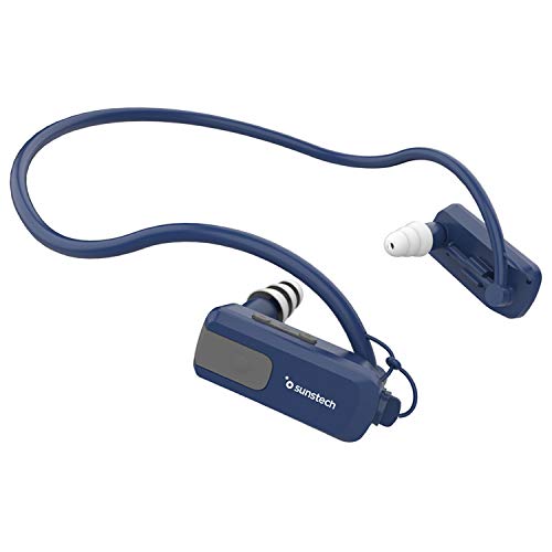 Sunstech TRITON8GBBL - Reproductor MP3 Sumergible, 8GB, con Almohadillas, Azul