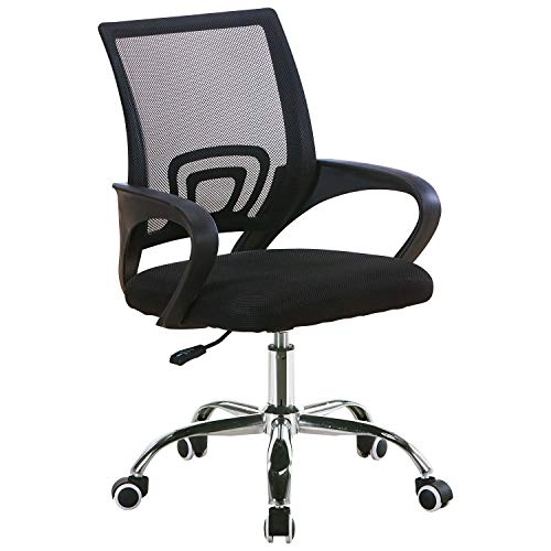 T-LoVendo TLV-BC174N Silla de Oficina con Soporte Lumbar Giratoria Escritorio Sillon Ruedas Despacho