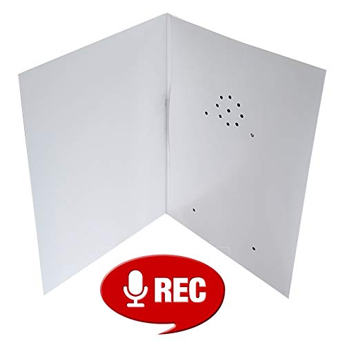Talking Products RC6-40-WHT, Tarjeta de felicitación grabable, grabación de 40 segundos con baterías reemplazables, color blanco Talking Products RC6-40-WHT, Tarjeta de felicitación grabable, grabación de 40 segundos con baterías reemplazables, color blanco
