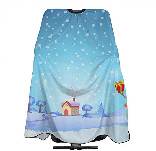 Tarjeta de felicitación de Navidad en estilo vintage Delantal de peluquería profesional personalizado personalizado, mantón de poliéster de 55"X 66", adecuado para peluquería o hogar Tarjeta de felicitación de Navidad en estilo vintage Delantal de peluquería profesional personalizado personalizado, mantón de poliéster de 55"X 66", adecuado para peluquería o hogar