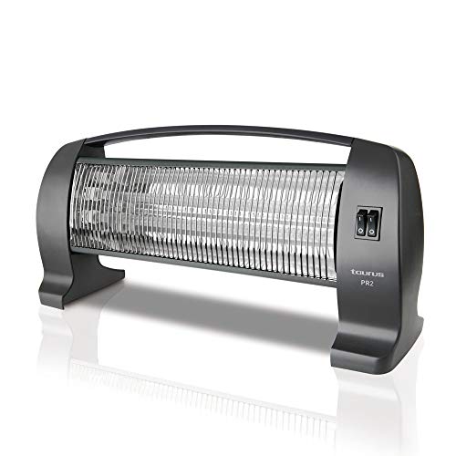 Taurus PR2 Radiador, Estufa, Tubos de Cristal de Cuarzo, Dos intensidades de Calor, antivuelco, Protector térmico de Seguridad, 600/1200W, Multicolor Taurus PR2 Radiador, Estufa, Tubos de Cristal de Cuarzo, Dos intensidades de Calor, antivuelco, Protector térmico de Seguridad, 600/1200W, Multicolor