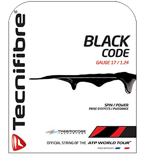 TECHNIFIBRE Black Code Set de Tenis, Negro, 1.28mm