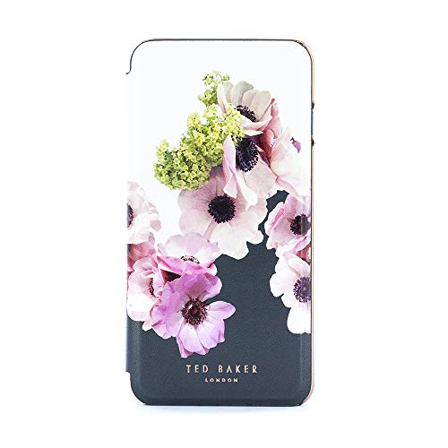 Ted Baker Fashion CHESKIL Mirror Folio Case with outer Card Slot for iPhone XR, Contactless Card Slot Cover without Magnets for Women - Neapolitan