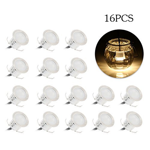 Tomshine 16 pcs Luz Foco Empotrable al Suelo, IP67 Impermeable Alta Brillante para Escalera Patio Jardín Sauna Cuarto de Baño Blanco Cálido Tomshine 16 pcs Luz Foco Empotrable al Suelo, IP67 Impermeable Alta Brillante para Escalera Patio Jardín Sauna Cuarto de Baño Blanco Cálido