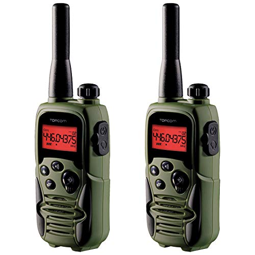 Topcom RC-6406 – Walkie-talkie, Edición Airsoft, Dos Auriculares de Seguridad Incluidos