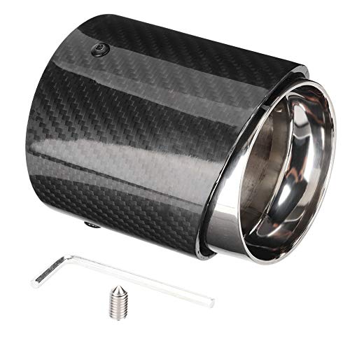 Tubo de Escape de Escape, Sola Salida Tubo de Escape de Bisel de Coche Garganta de Cola Trasera Punta de Silenciador Acero Inoxidable de Tubo de Escape de Fibra de Carbono para Mini Cooper R55 Tubo de Escape de Escape, Sola Salida Tubo de Escape de Bisel de Coche Garganta de Cola Trasera Punta de Silenciador Acero Inoxidable de Tubo de Escape de Fibra de Carbono para Mini Cooper R55