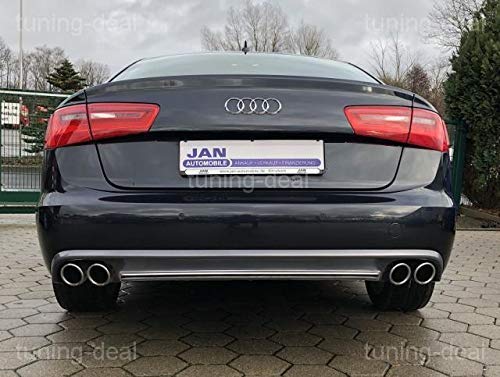 Tuning-Deal - Difusor trasero A6 C7 4G Saloon S6 Look (doble tubo de escape izquierdo y derecho) Tuning-Deal