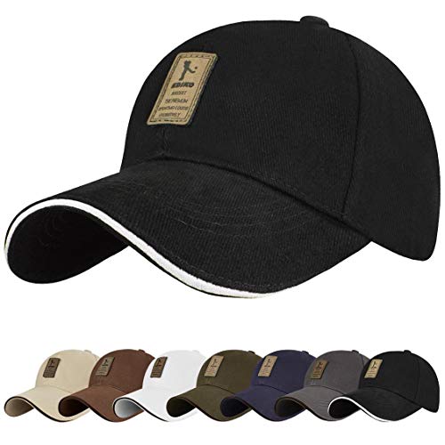Tuopuda Gorra de béisbol Ajustable de algodón de Estilo Vintage Unisex para Deportes al Aire Libre (Negro) Tuopuda Gorra de béisbol Ajustable de algodón de Estilo Vintage Unisex para Deportes al Aire Libre (Negro)