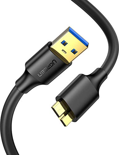 UGREEN Cable Micro B 3.0, Cable USB 3.0 Tipo A a Micro B para Discos Duros Toshiba Externos WD Alta Velocidad 5Gbps, Cables Cargador rápido 3.0 para Samsung Galaxy S5, Galaxy Note 3, (1 Metro)