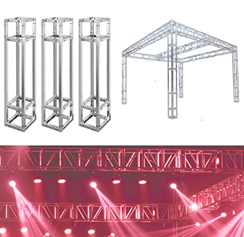 UNHO 3PCS Truss Cuadrado Estructura de Aluminio Soporte Truss para DJ Etapa Iluminación 100 x 20 x 20cm