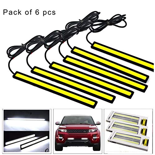 UNHO 6PCS Luces de Circulación Diurna Universal y Resistente al Agua Lámpara de Alta Potencia 6 W y 12 V con Tiras COB LED Faro Antiniebla para Coche Xenón Blanco UNHO 6PCS Luces de Circulación Diurna Universal y Resistente al Agua Lámpara de Alta Potencia 6 W y 12 V con Tiras COB LED Faro Antiniebla para Coche Xenón Blanco