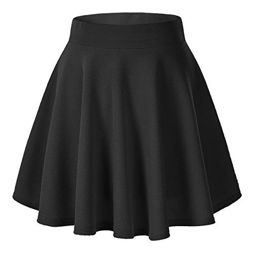 Urban GoCo Falda Mujer Elástica Plisada Básica Patinador Multifuncional Corto Falda (XL, Negro) Urban GoCo Falda Mujer Elástica Plisada Básica Patinador Multifuncional Corto Falda (XL, Negro)