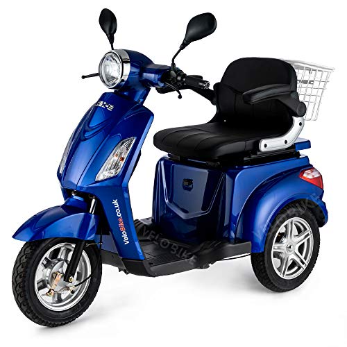 VELECO ZT15 Scooter Eléctrico de 3 Ruedas Mayores Minusvalido 900W Azul