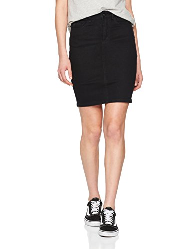 Vero Moda Vmhot Nine HW Dnm Pencil Skirt Mix Noos Falda, Negro (Black Black), 34 (Talla del Fabricante: X-Small) para Mujer
