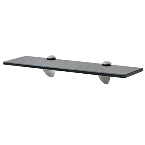 vidaXL Estante Flotante de Cristal 40x20 cm Negro Estantería Balda de Vidrio