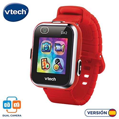 VTech3480-193827  Kidizoom Smart Watch DX2 - Reloj inteligente para niños con doble cámara, color rojo