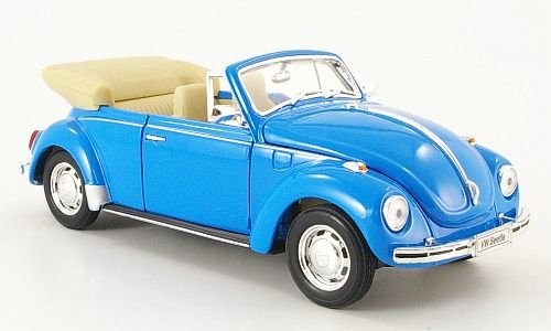 VW escarabajo Descapotable, azul claro, abierto , 1959, Modelo de Auto, modello completo, Welly 1:24